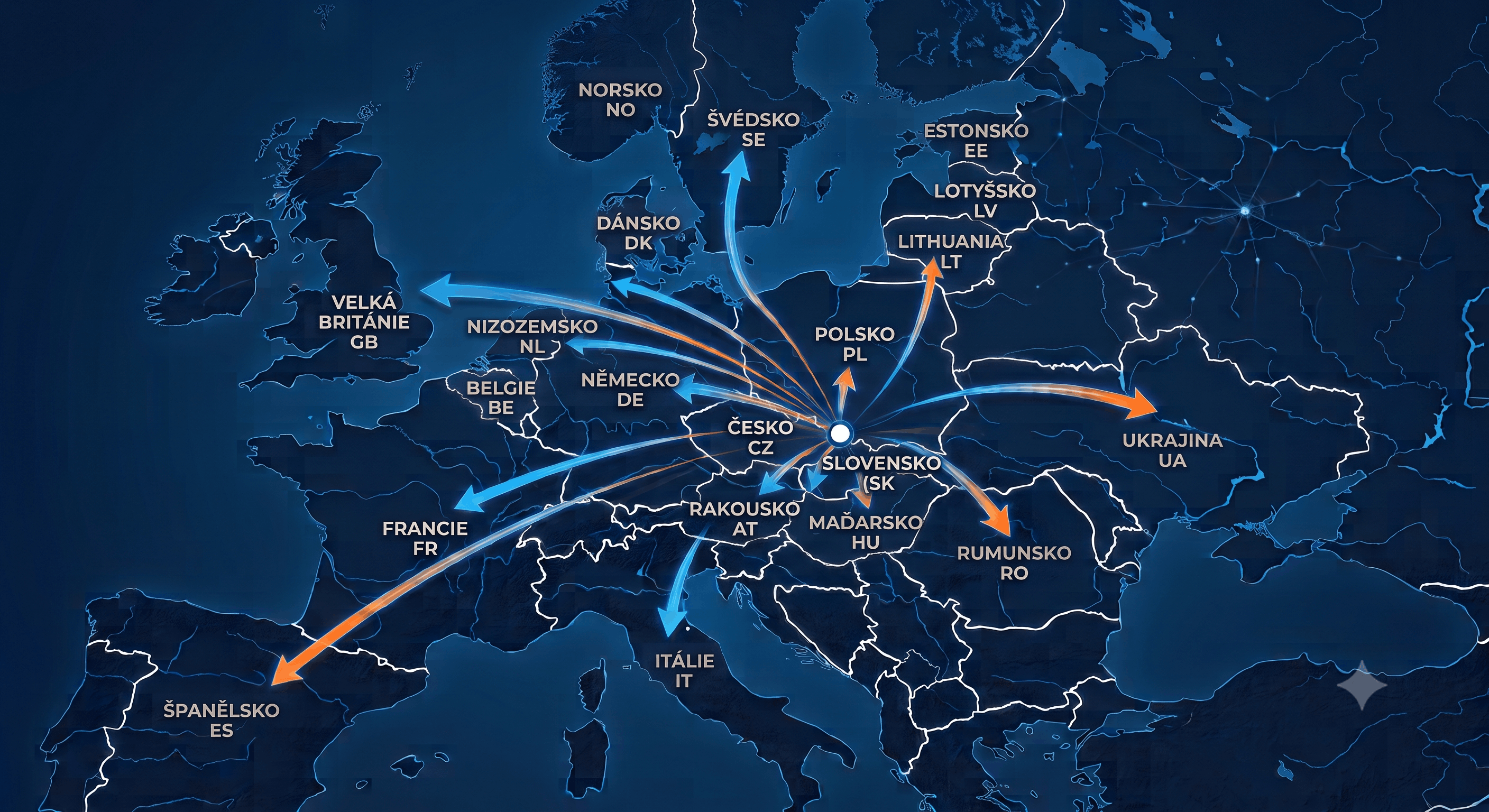 Mapa Europa CZ (1)